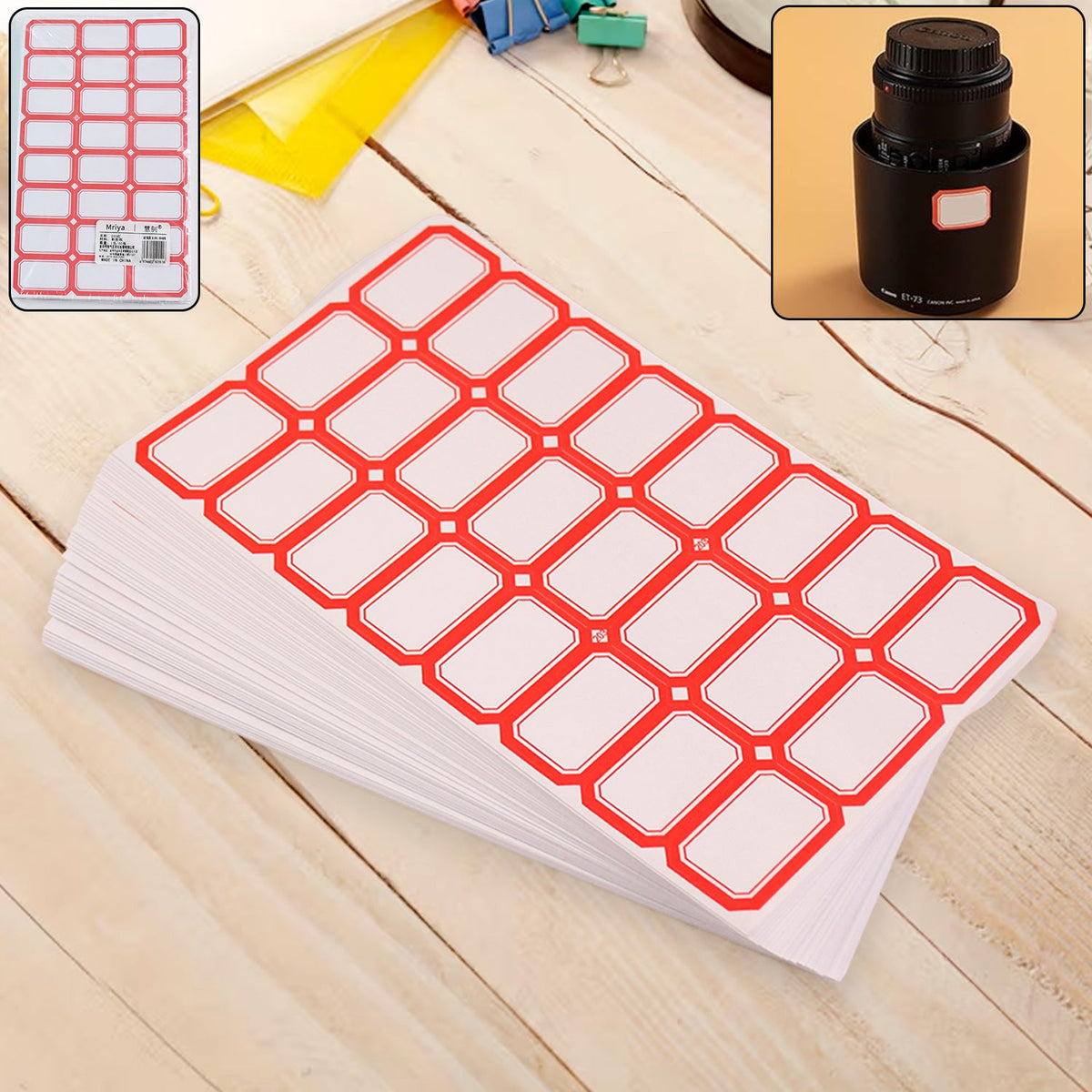 Writable Label Stickers – Easy to Use with Red Border