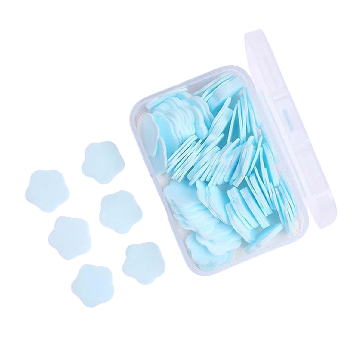 Travel Soap Sheets – 100 Flower-Shaped – side view