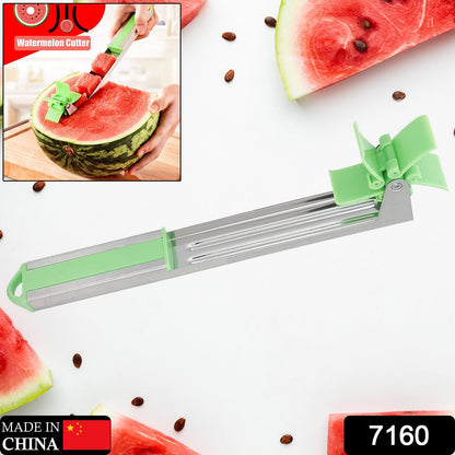 Watermelon Cutter – Stainless Steel Windmill Slicer – side view