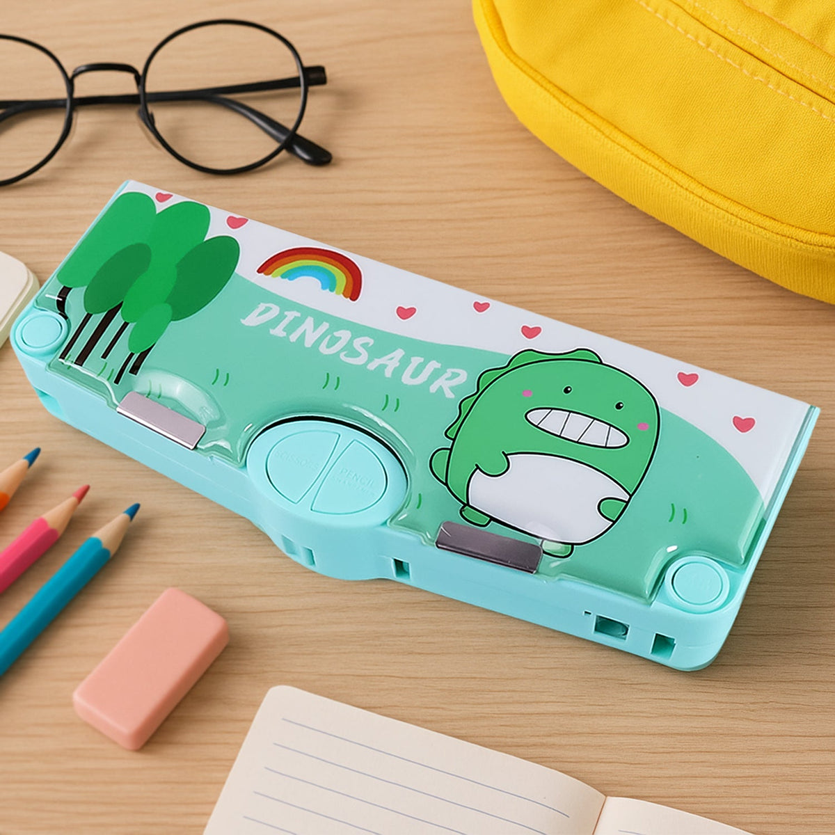 Magnetic Pencil Box – Space Theme & Multifunctional – close-up