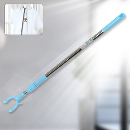 Telescopic Clothes Hanger Pole – Stainless Steel Extendable – close-up