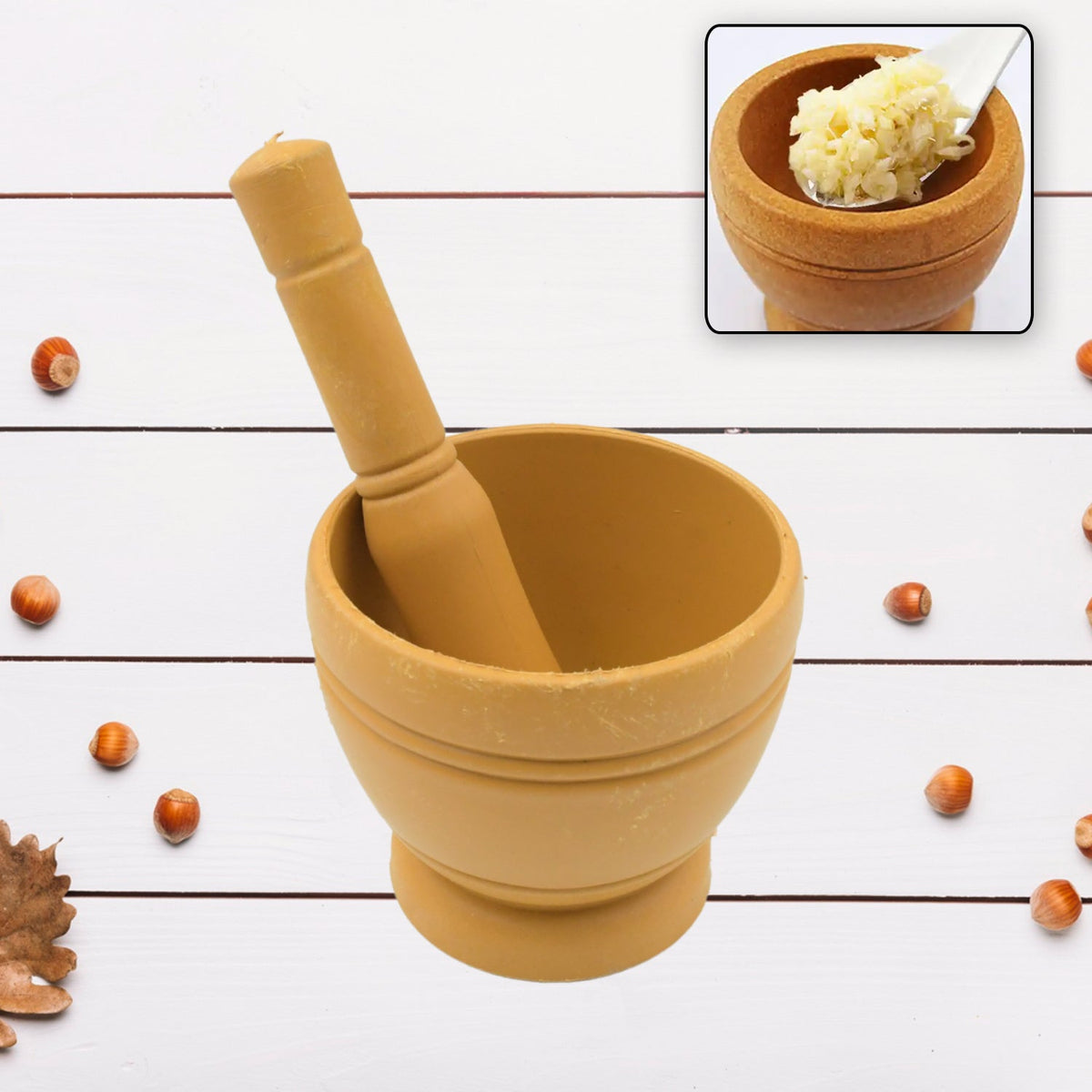 Mortar and Pestle set – Traditional Spice Grinder – detail view