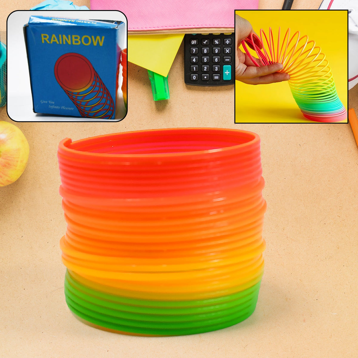Rainbow Slinky Toy – Classic Fidget & Stress Relief