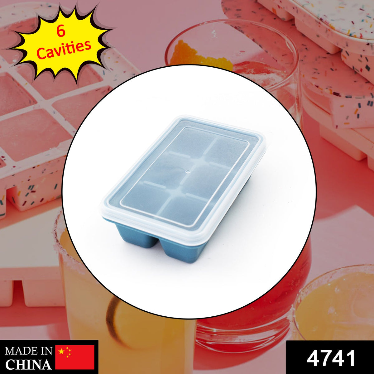 Silicone Ice Tray – Flexible 6-Grid Ice Maker for Home