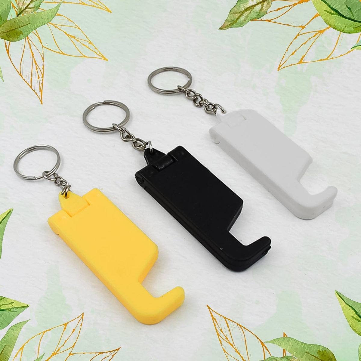 Plastic Keychain Mobile Stand – 2 in 1 Multicolor Phone – detail view