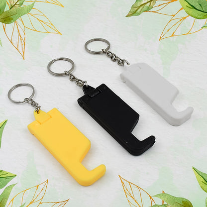 Plastic Keychain Mobile Stand – 2 in 1 Multicolor Phone – detail view