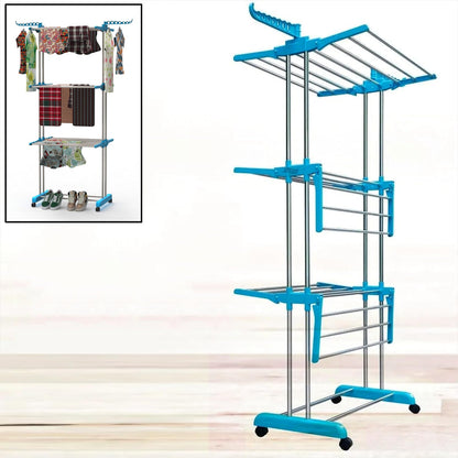 Cloth Drying Stand – 3-Layer Foldable Stainless Steel