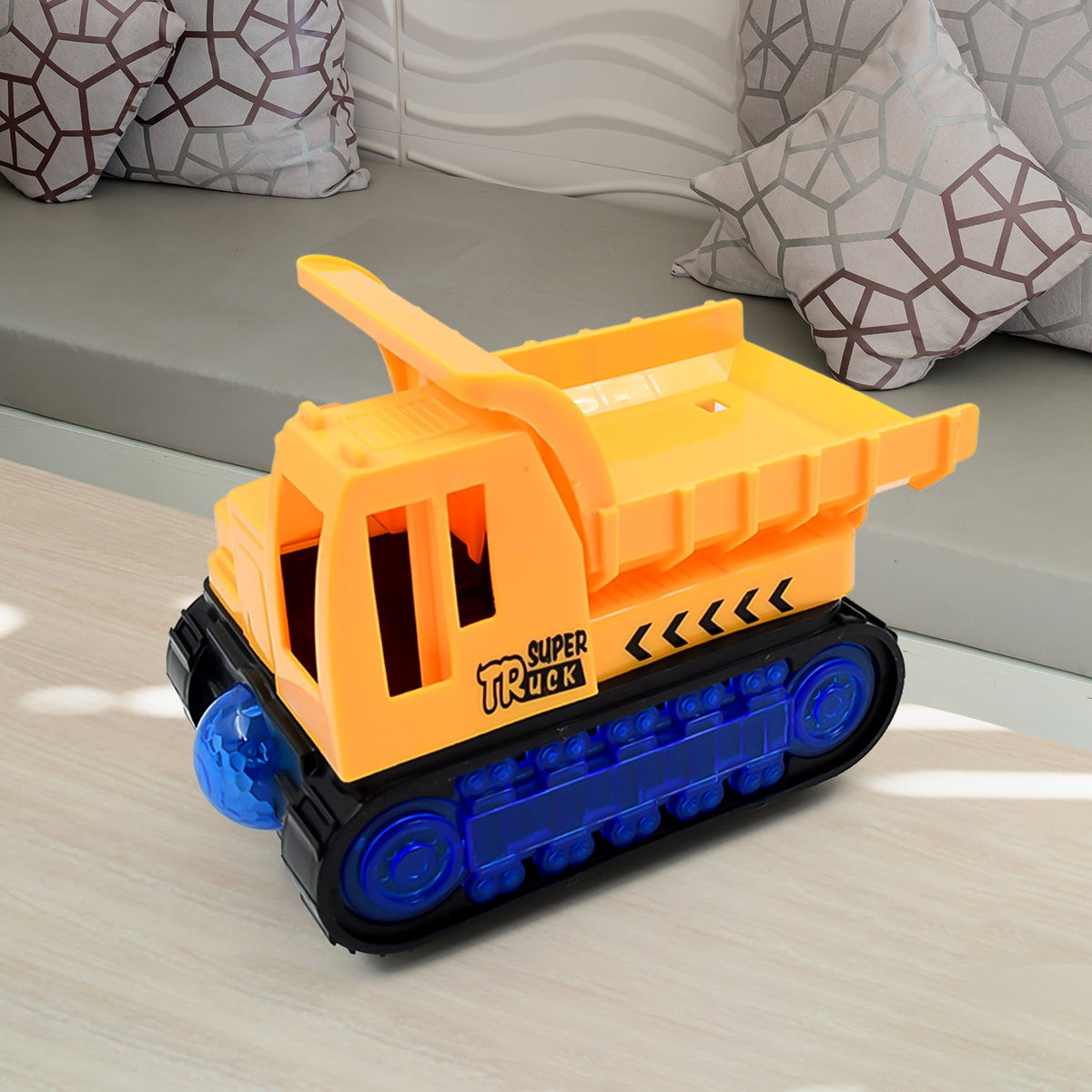 Dump Truck Toy for Kids – Self-Driving, Lights & Music – detail view
