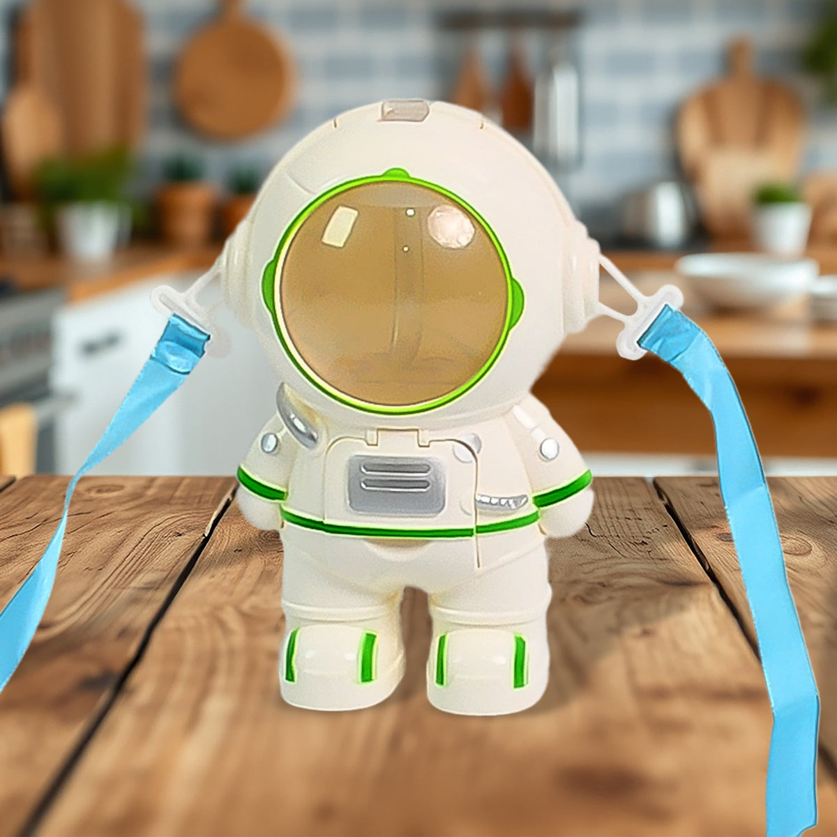 Kids Astronaut Water Bottle – Fun Sipper with Straw & Strap
