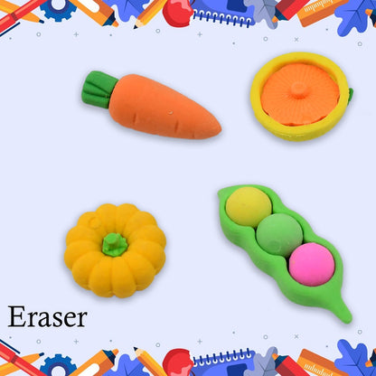 Colorful Kids Erasers set – 4-Piece Fancy Designs for School