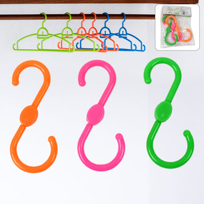 S Shape Plastic Hooks – Heavy Duty Hanging – side view