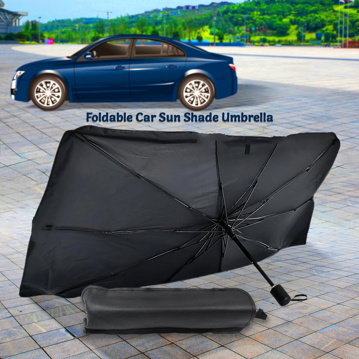 Car Windshield Sun Shade – Foldable UV Protector