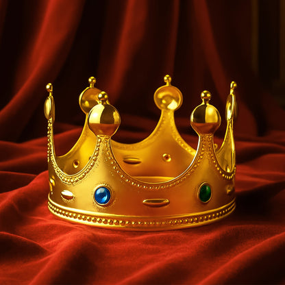 Royal Crown with Colored Gems – Lightweight Costume