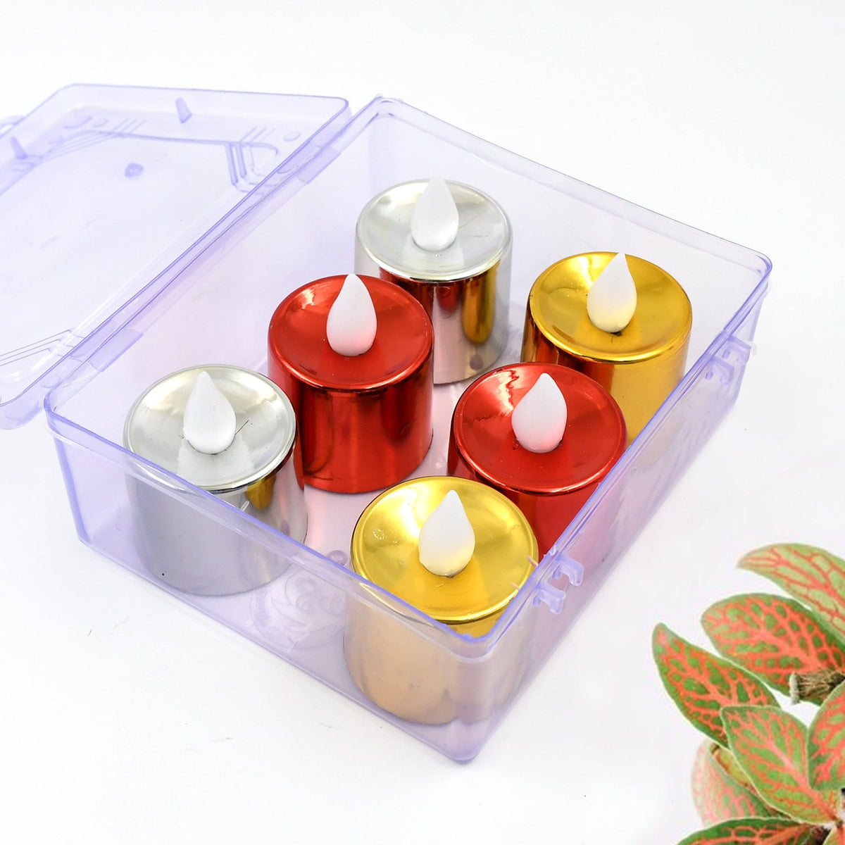 LED Diya Candles – Flameless Tea Light set (6 Pcs)