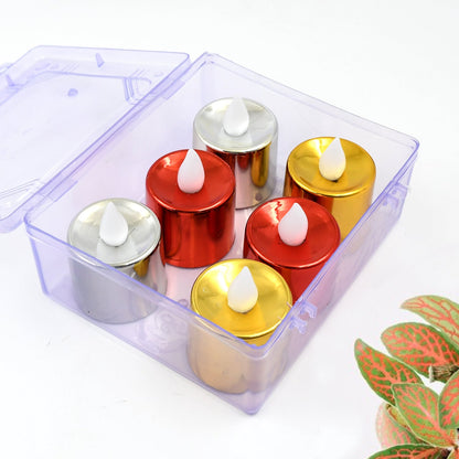 LED Diya Candles – Flameless Tea Light set (6 Pcs)