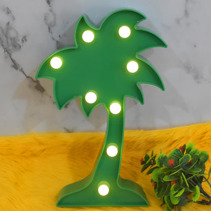 Coconut Tree LED Night Light – Romantic Table Lamp Decor – detail view