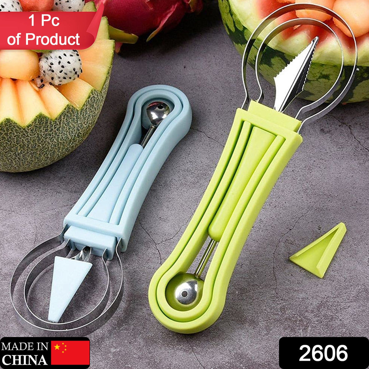 Fruit Baller & Scooper set – 4-in-1 Stainless Steel – side view