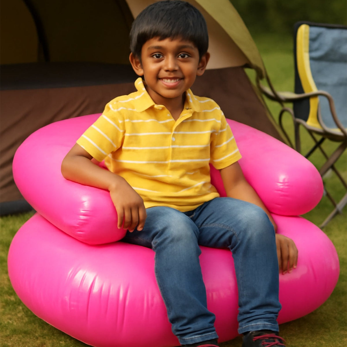Inflatable Kids Sofa Chair – Portable & Durable Seating – alternate view