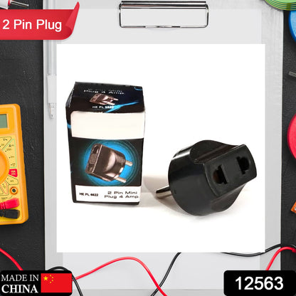 2 Pin Plug Adapter – Universal to Indian Sockets – side view