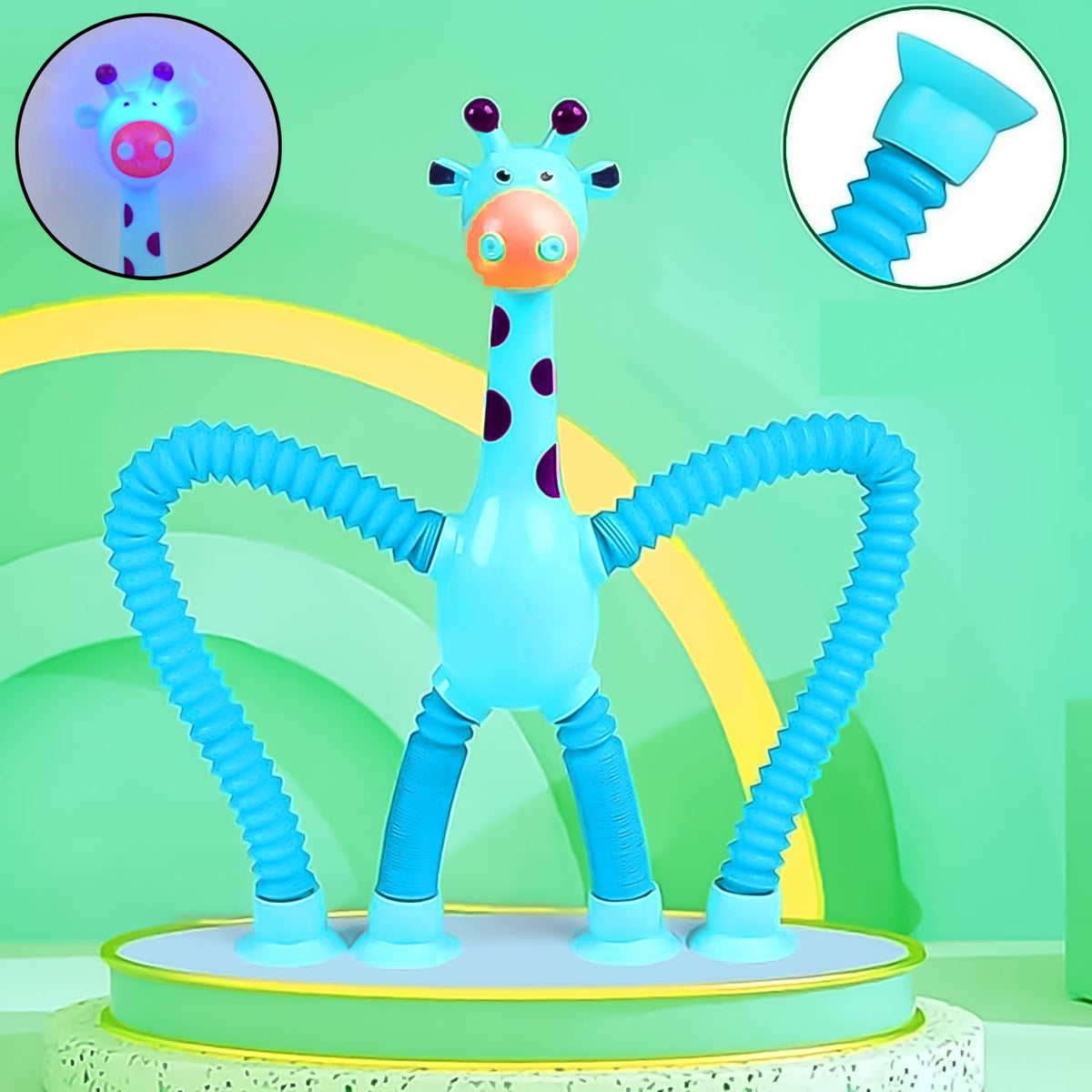 LED Giraffe Fidget Toy – Telescopic Suction Cup