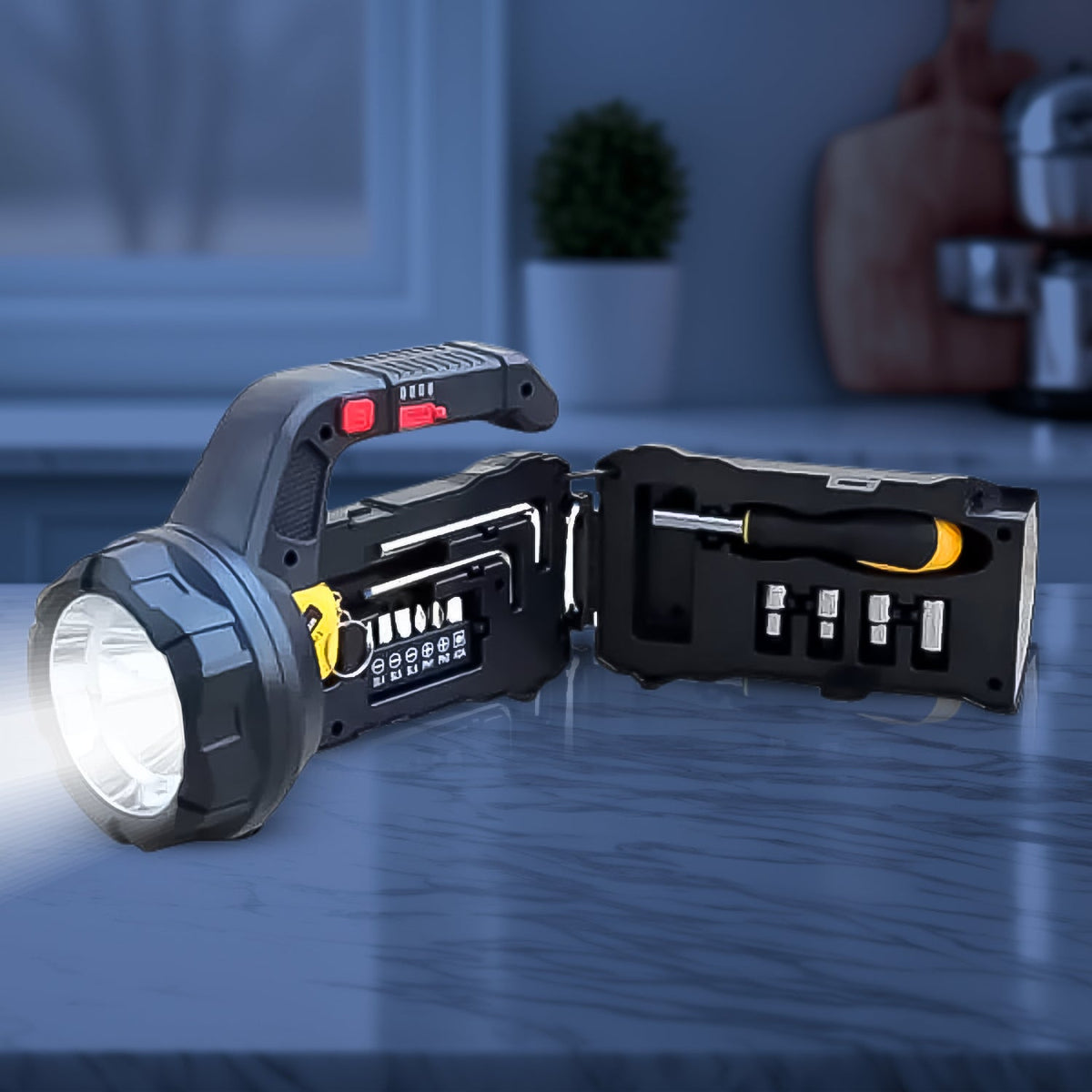 SOS Light with Toolbox – Multi-functional & 18W Torch