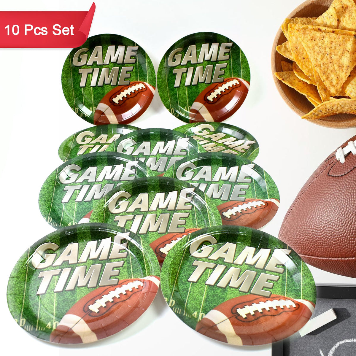 Disposable Paper Plates – Festive Birthday set – alternate view