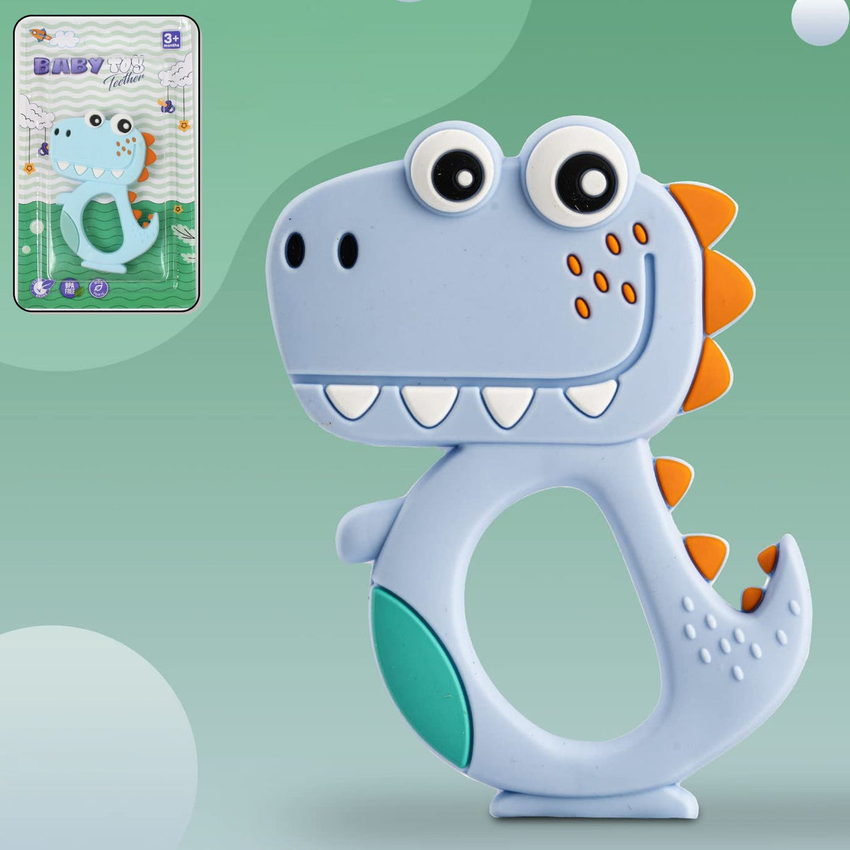 Dinosaur Baby Teether – Soft BPA-Free Silicone