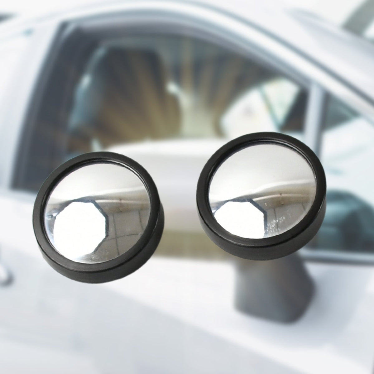 Car Blind Spot Mirror – HD Convex Frameless (2-Pack) – detail view
