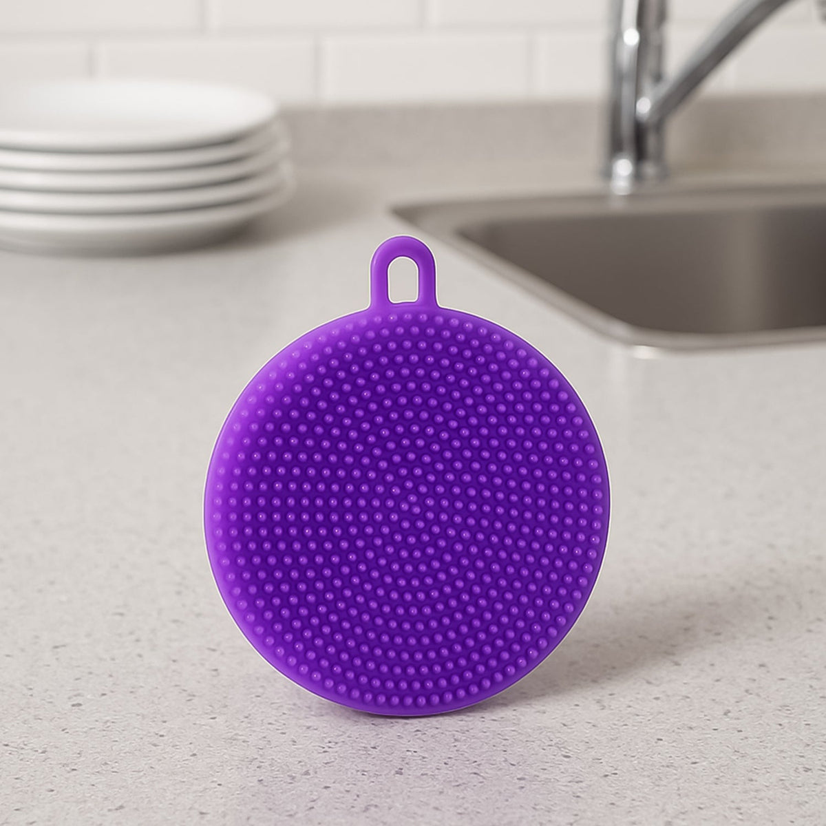 Silicone Dish Scrubber – Mildew-Free, Heat Resistant – close-up