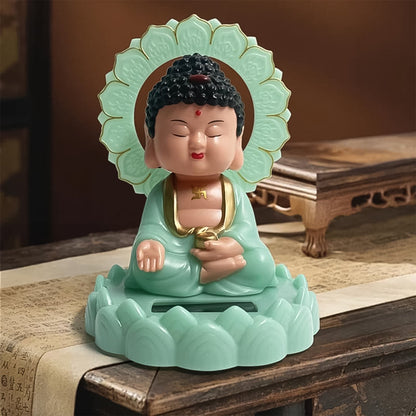 Solar Buddha Statue – Eco-Friendly Moving Head Decor