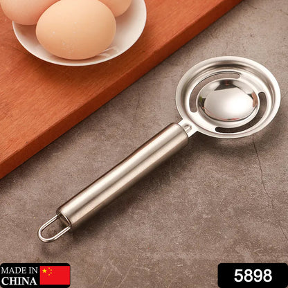 Egg Separator – Stainless Steel Yolk Filter – side view