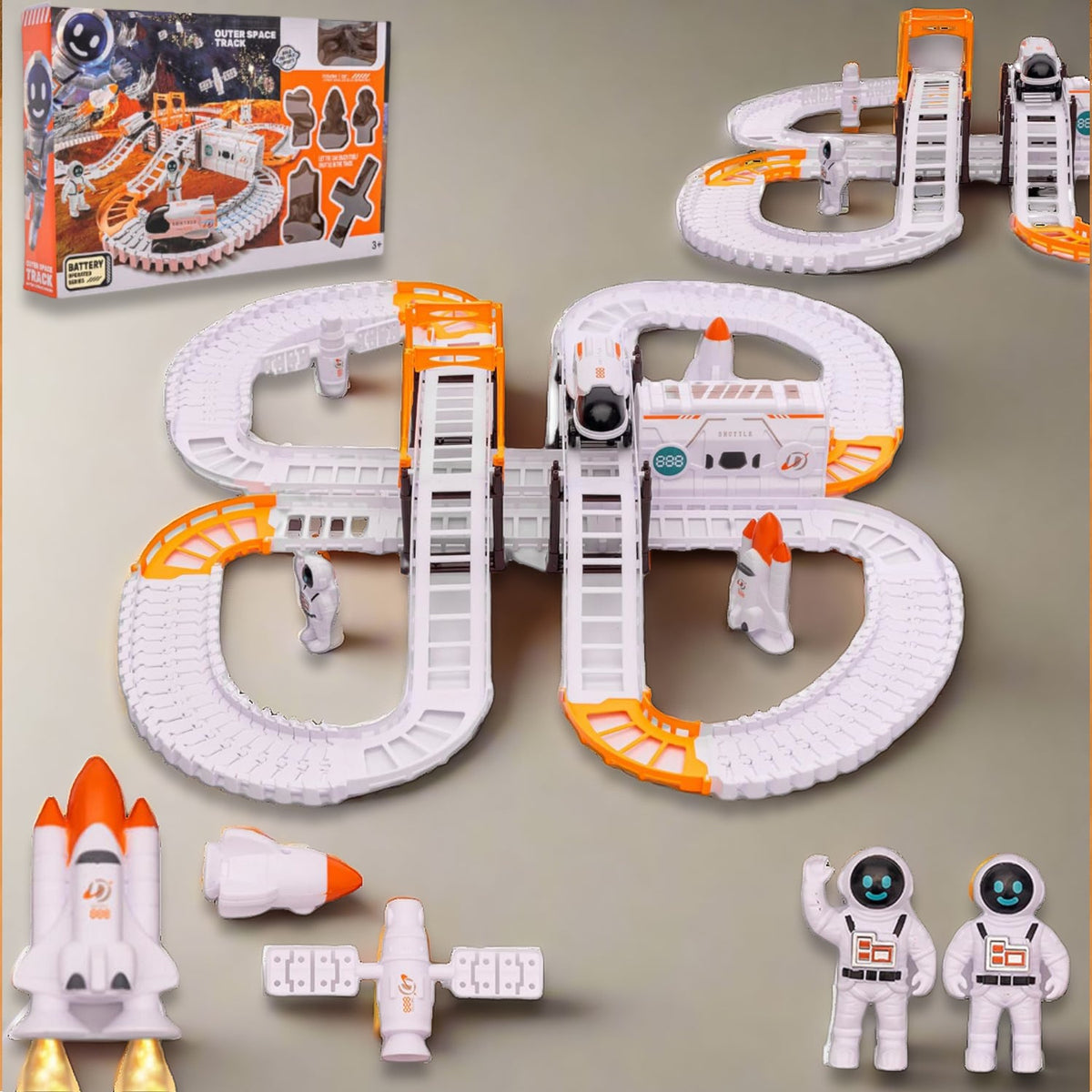 Space Race Track set – Kids Cosmic Adventure Toy