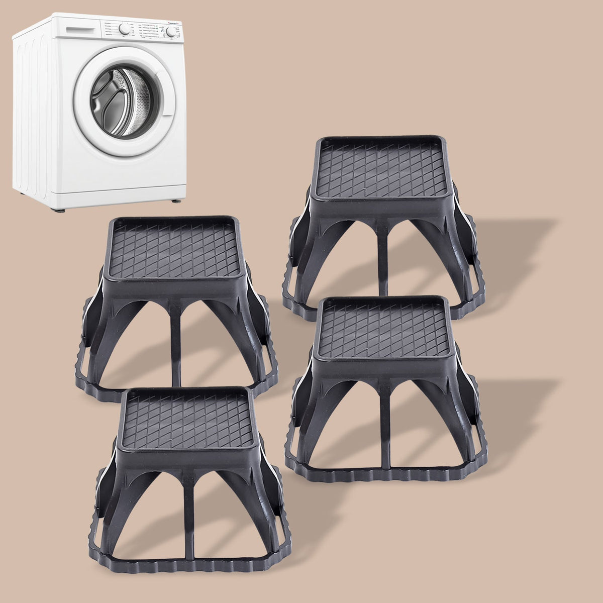 Washing Machine Stand – Durable Plastic 4 pcs set