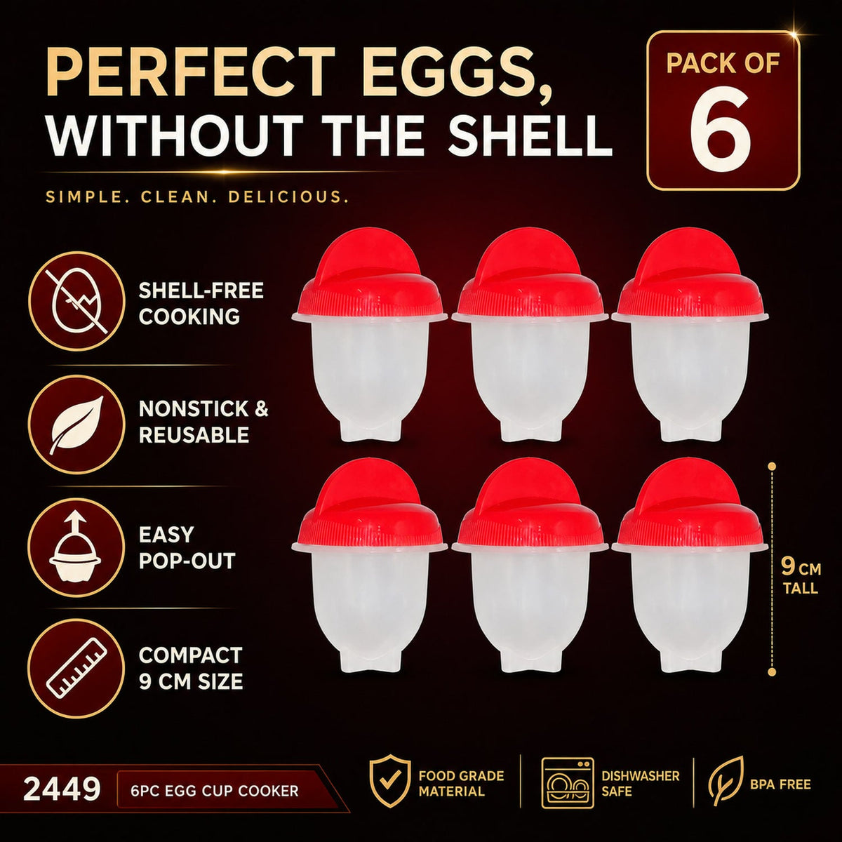 Nonstick Egg Boiler Cooker – Perfect Shell-Free Eggs – view 10