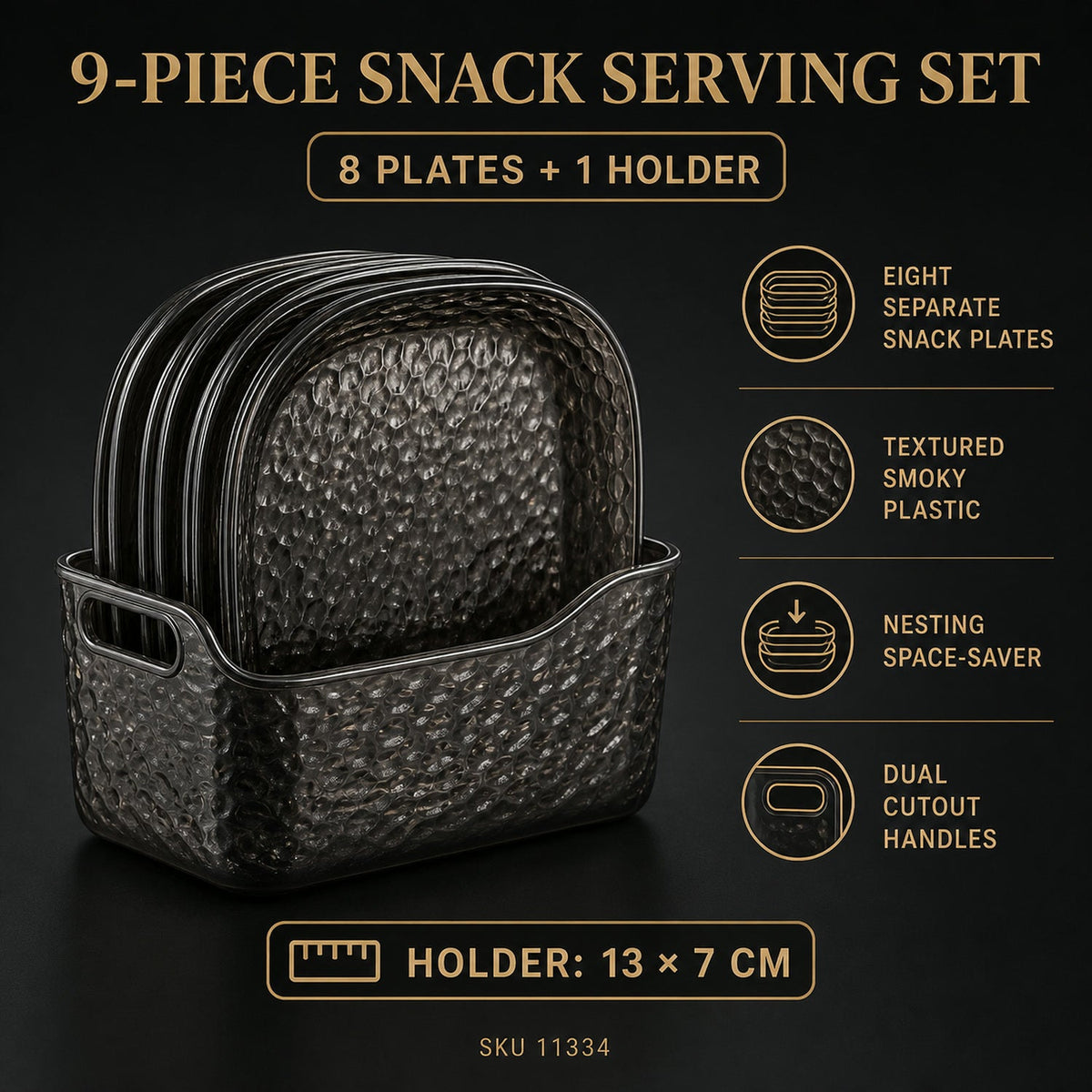 9 in 1 Snack Serving Plates – Multipurpose Organizer – view 8