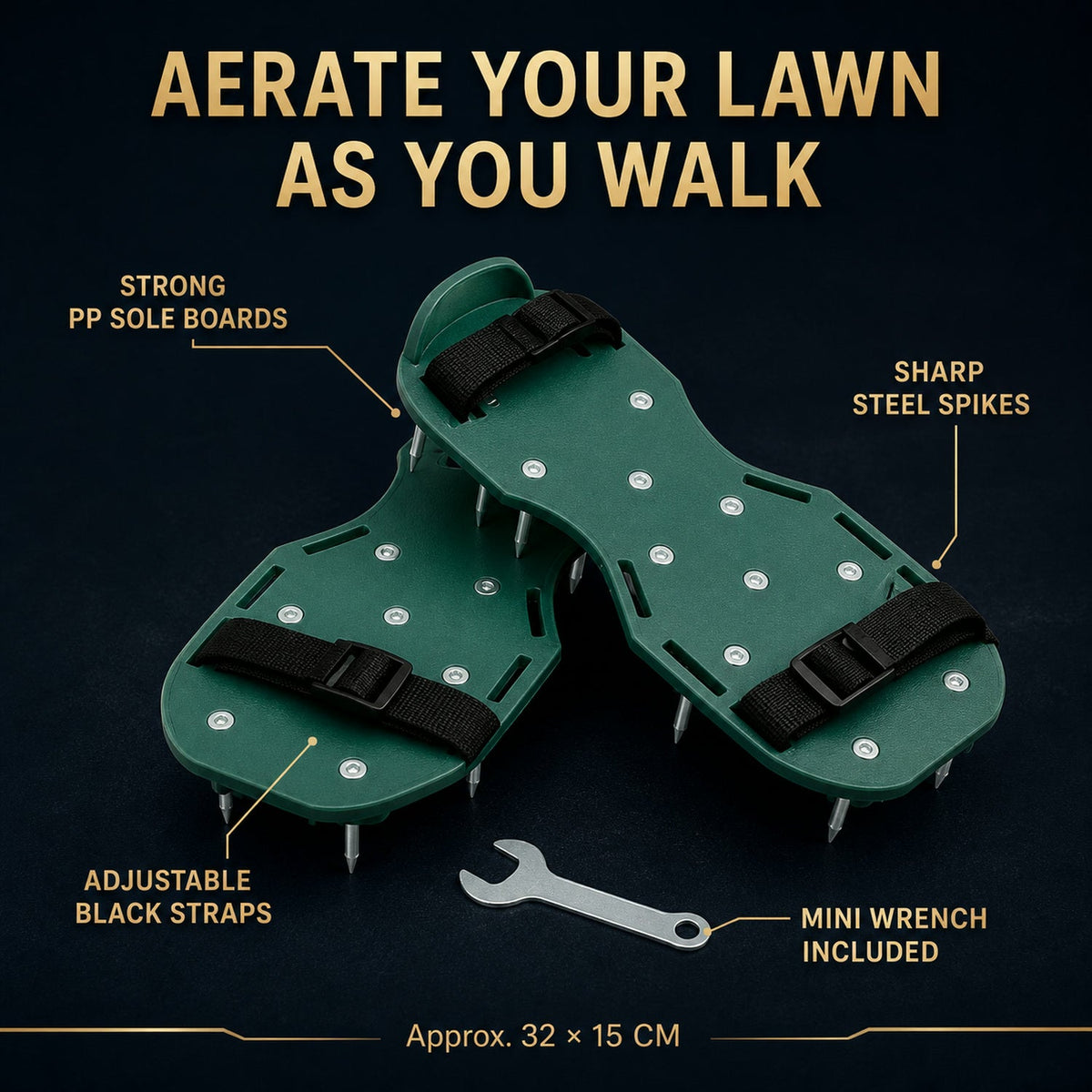 Lawn Aerator Sandals – Spiked Garden Shoes for Healthy Grass – view 10