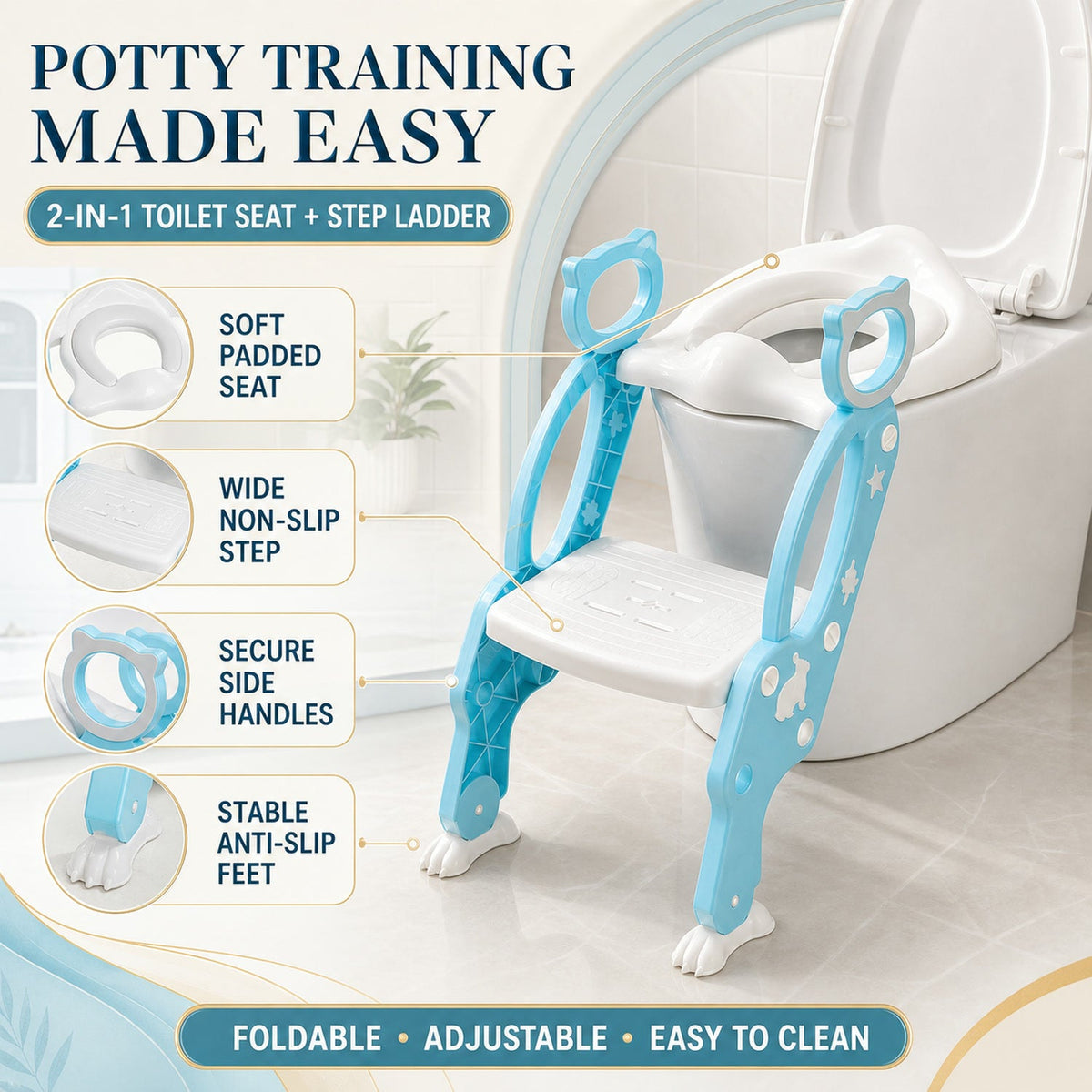 Potty Training Seat – Step Stool Ladder for Toddlers – view 6