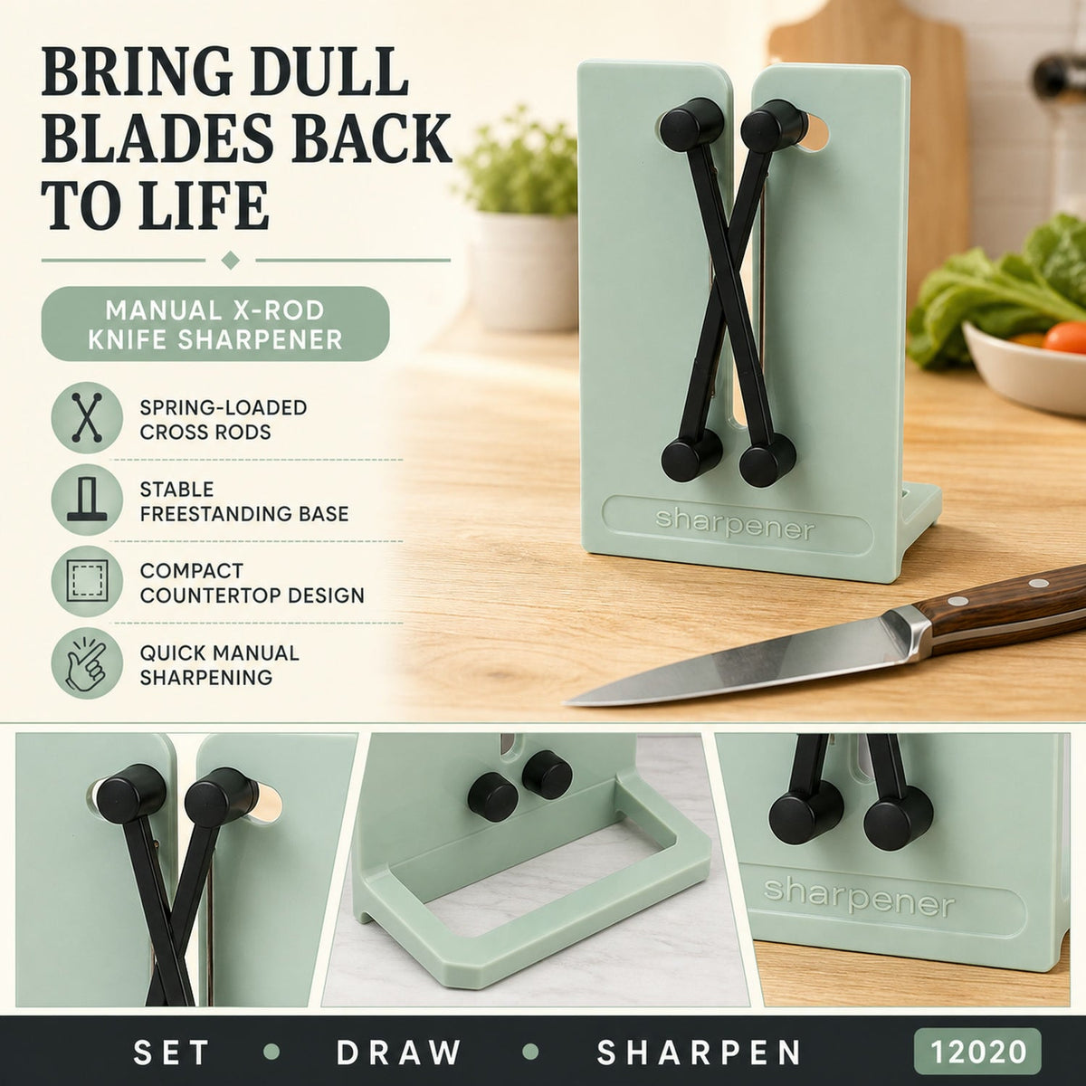 Kitchen Knife Sharpener – Professional & Easy to Use, Knife – view 6
