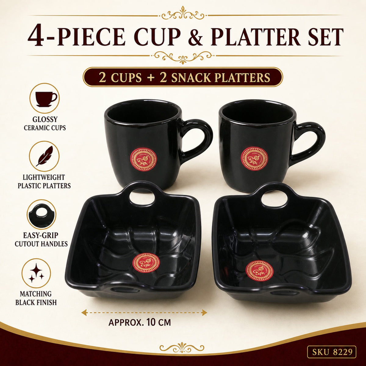 Play Station Ceramic Mug and Plastic Bowl set – 4-Piece – view 8