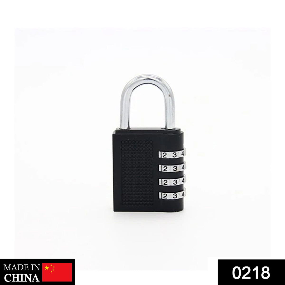 4-Digit Combination Padlock – Secure Portable Lock – side view