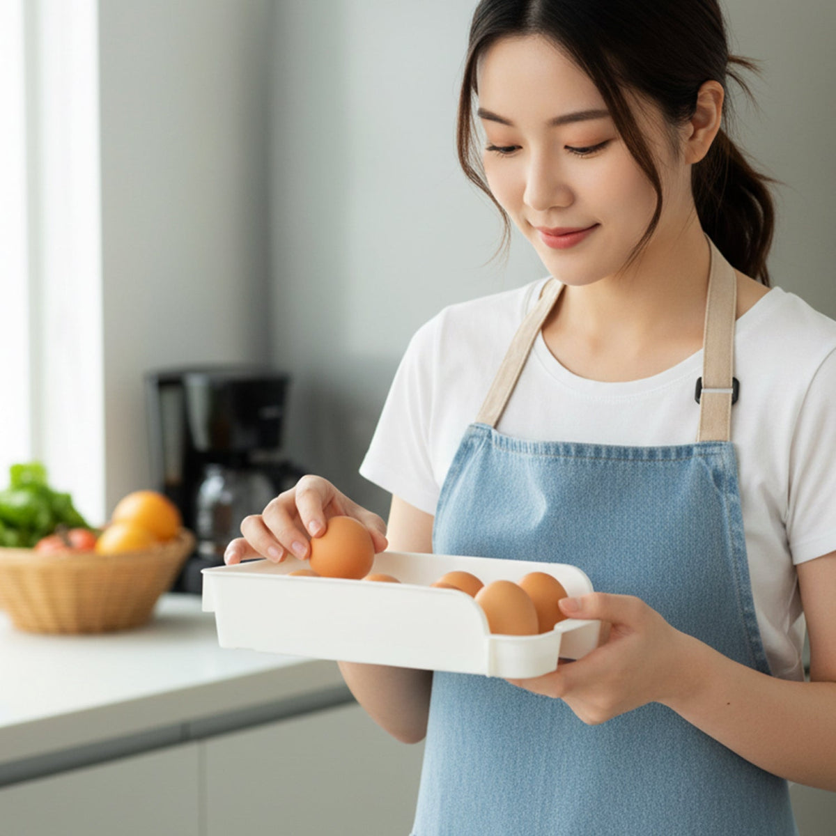 Egg Storage Tray – Space-Saving and Durable Refrigerator – close-up