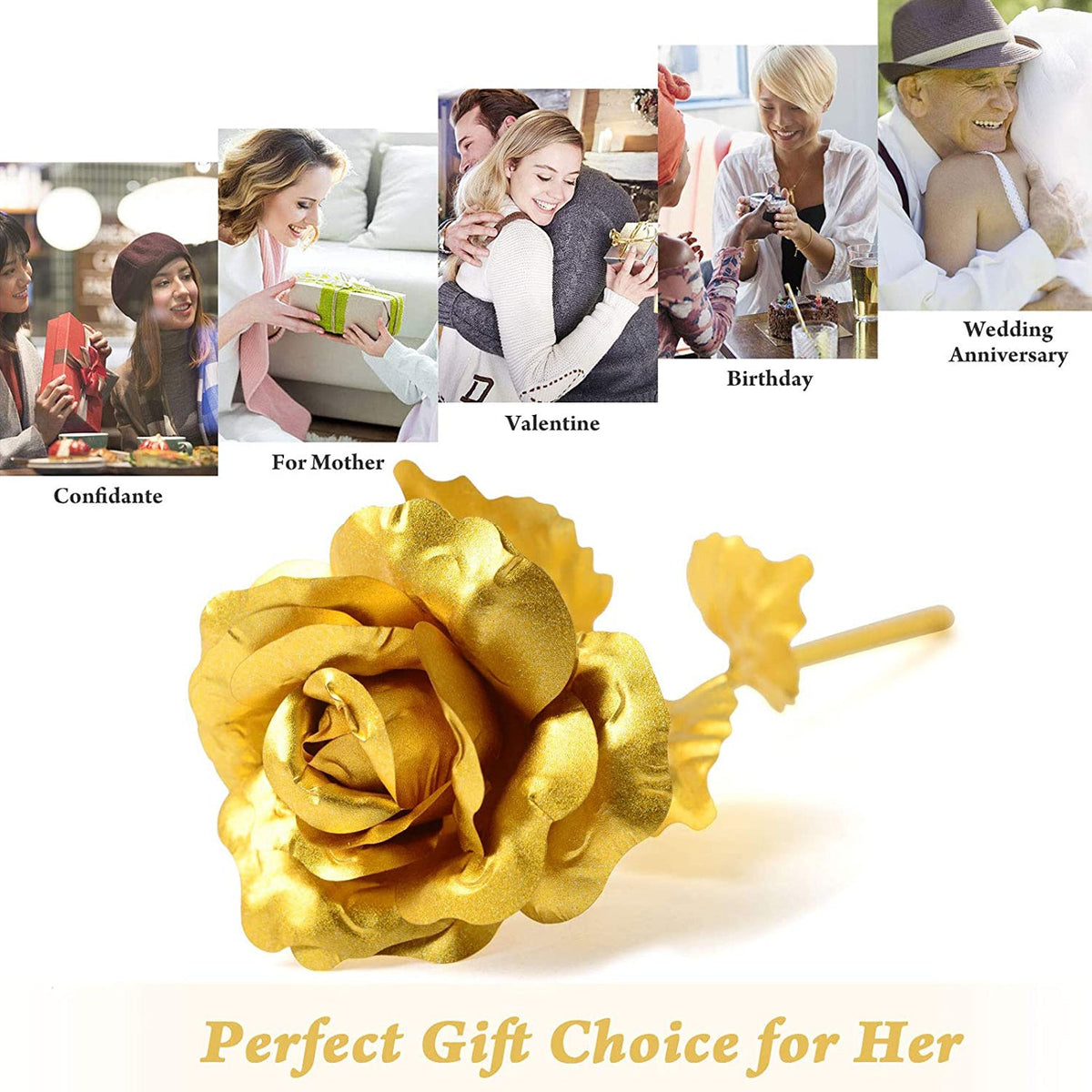 Gold Plated Rose – Eternal Love Gift with Premium Box – alternate view