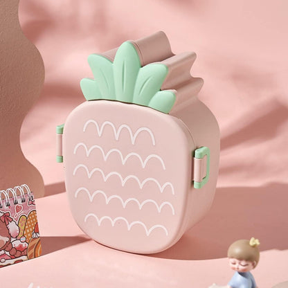 Kids Bento Lunch Box – Pineapple Design with Fork & Spoon – view 9