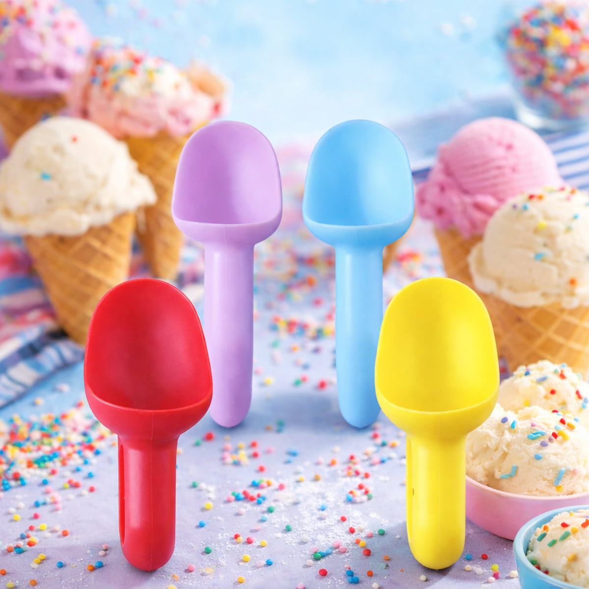 Plastic Ice Cream Scoop – 4 pc Multipurpose Kitchen set