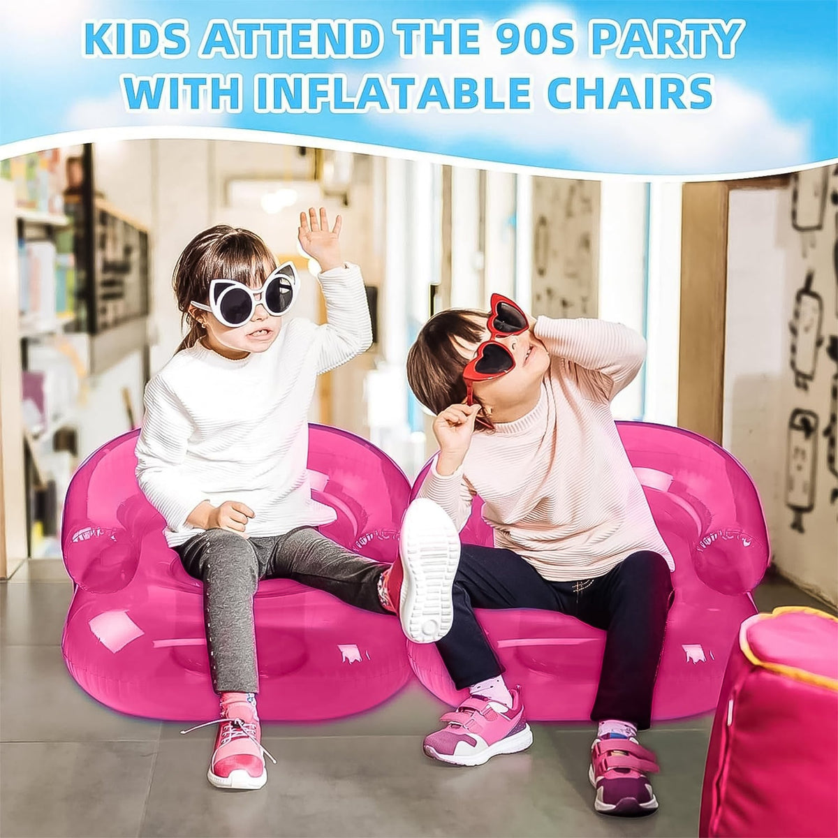 Inflatable Kids Sofa Chair – Portable & Durable Seating – view 7
