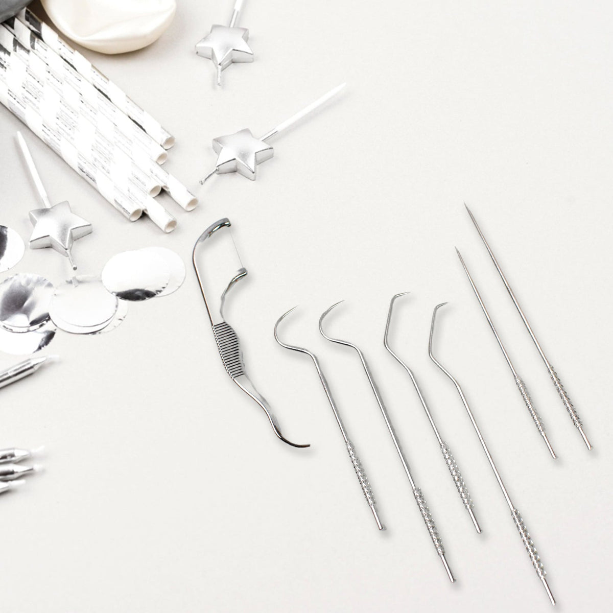 Stainless Steel Toothpick set – 7-in-1 Portable Dental Kit – view 8
