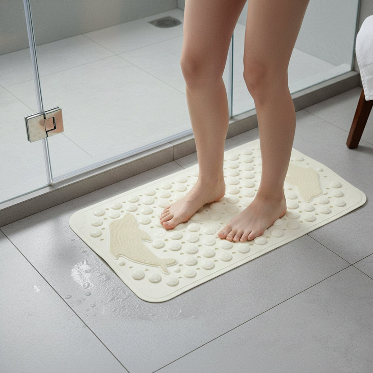 Anti-Slip Bath Mat 69x35 cm – Secure Non-Slip Protection – close-up