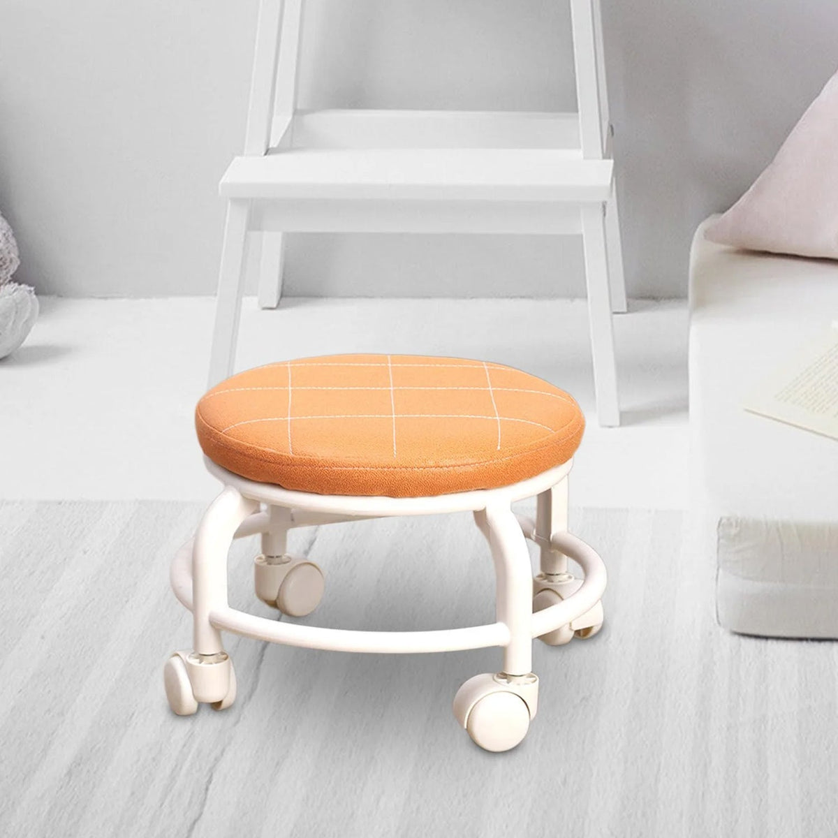 Low Height Rolling Stool – Multifunctional Plastic Seat – alternate view