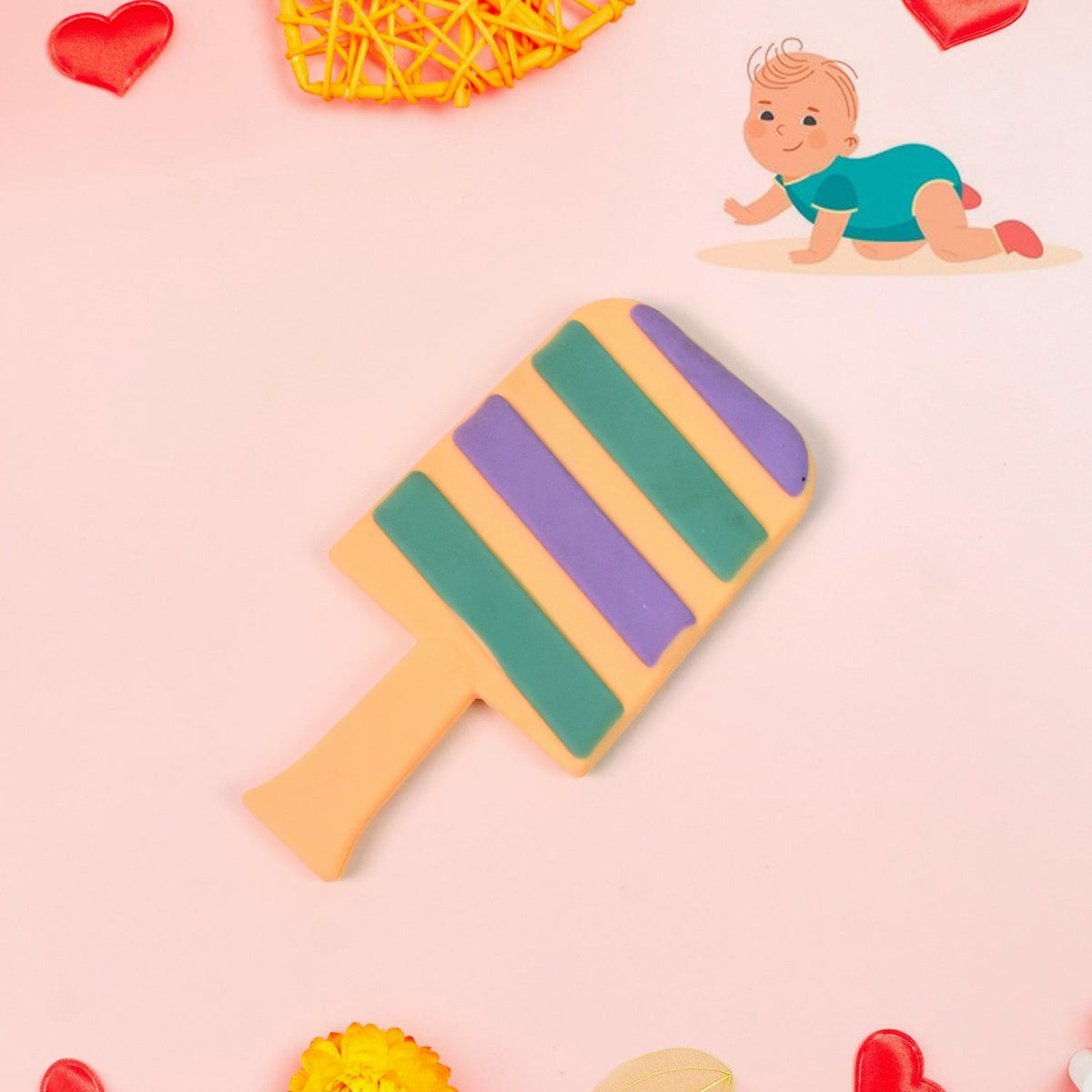 Silicone Baby Teether – Soft, BPA-Free Candy Shape – detail view