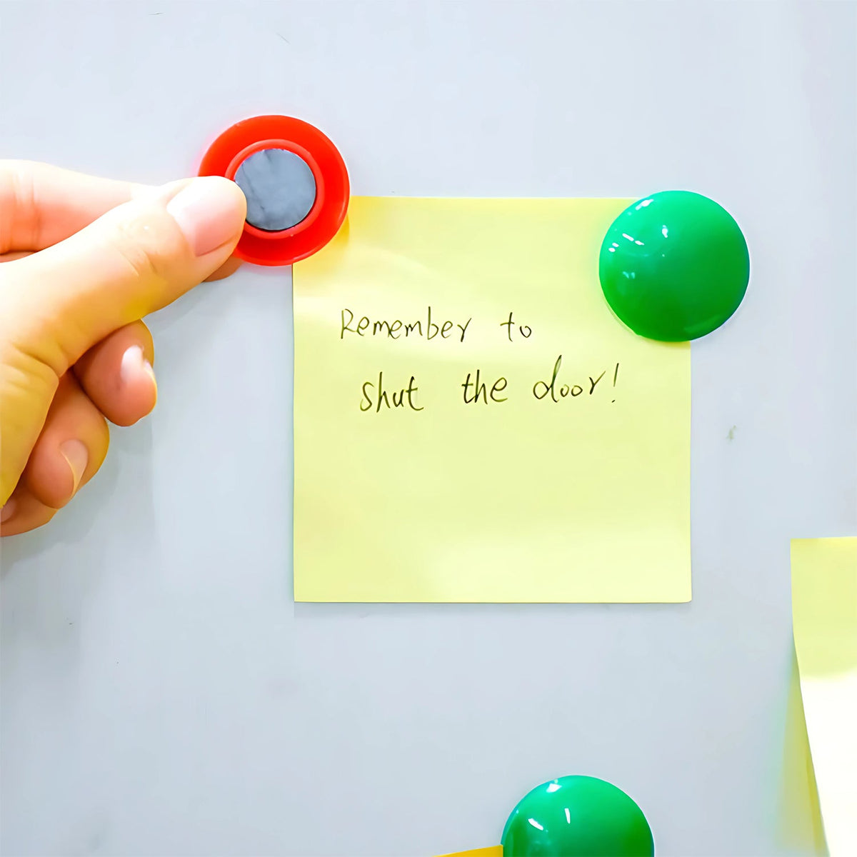 Yellow Magnetic Buttons – Strong Grip Circular Board Magnets – view 6